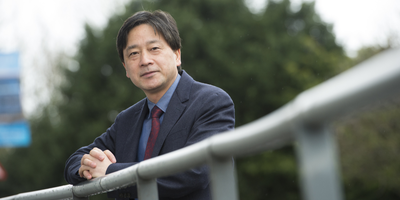 Professor Dr Yaochu Jin on the campus of the University of Surrey.